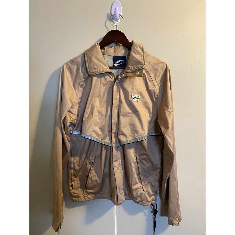 Vintage 80s Nike Gold PR Track Lightweight Jacket Vented & Reflective Y2K RARE M